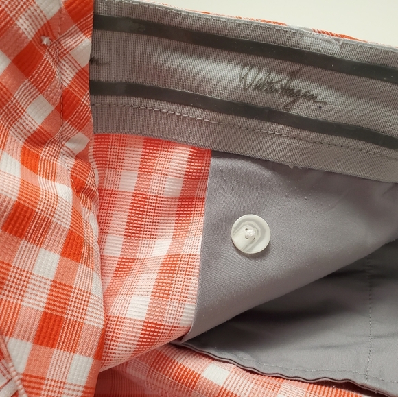 Walter Hagen Orange and White Checkered Men's Shorts. 32 - Picture 4 of 12